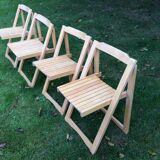 Series of 4 folding chairs