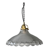 Vintage prismatic glass pendant lamp