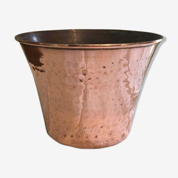 Hammered copper pot cover