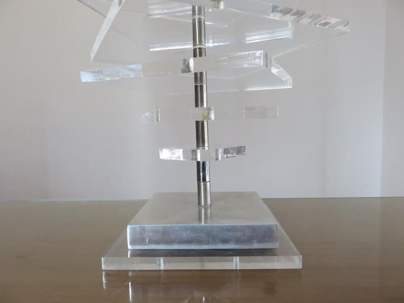 70s Roche Bobois Plexiglas Lamp