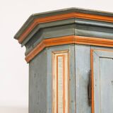 Folk art painted bridal armoire