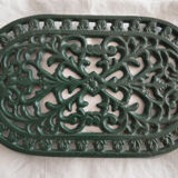 English green cast iron underside