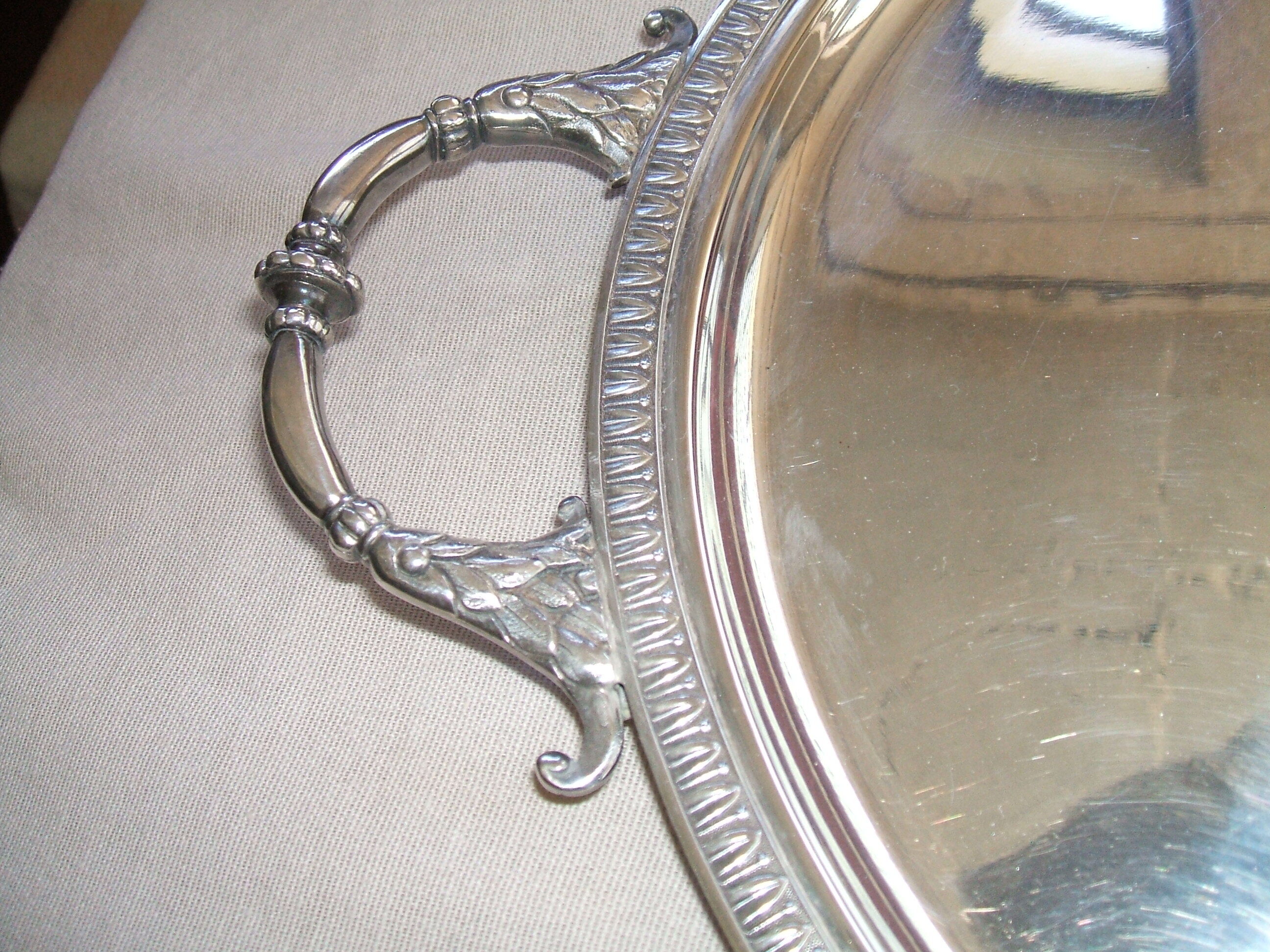Louis XVI style silver metal TRAY