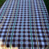 Vintage checkered tablecloth
