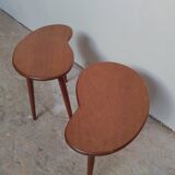 Pair of teak tripod selettes