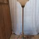 Globe brass bronze floor lamp with frosted edging