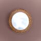 Round vintage wicker mirror - 45 cm