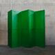 Bohemian wooden screen green bottle year 60s