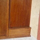 Ancien miroir triptyque en chêne