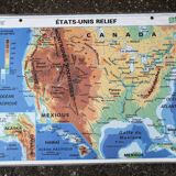 Ancienne carte MDI États-Unis USA vintage