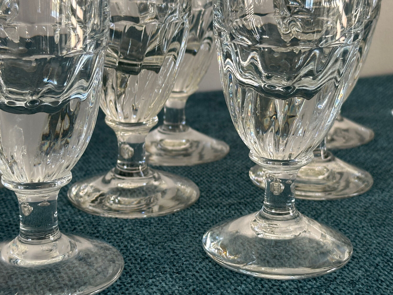 Set of 12 large Baccarat crystal glasses