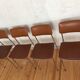 4 chaises skaï camel métal chromé années 70