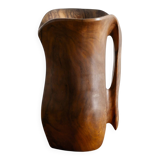 French Sculptural Wooden Pitcher Attr. to Alexandre Noll, 1960s