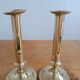 Pair of gilded brass candle holders