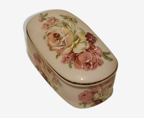 Boîte porcelaine du Portugal décor floral