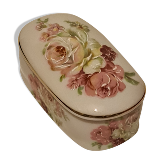 Boîte porcelaine du Portugal décor floral