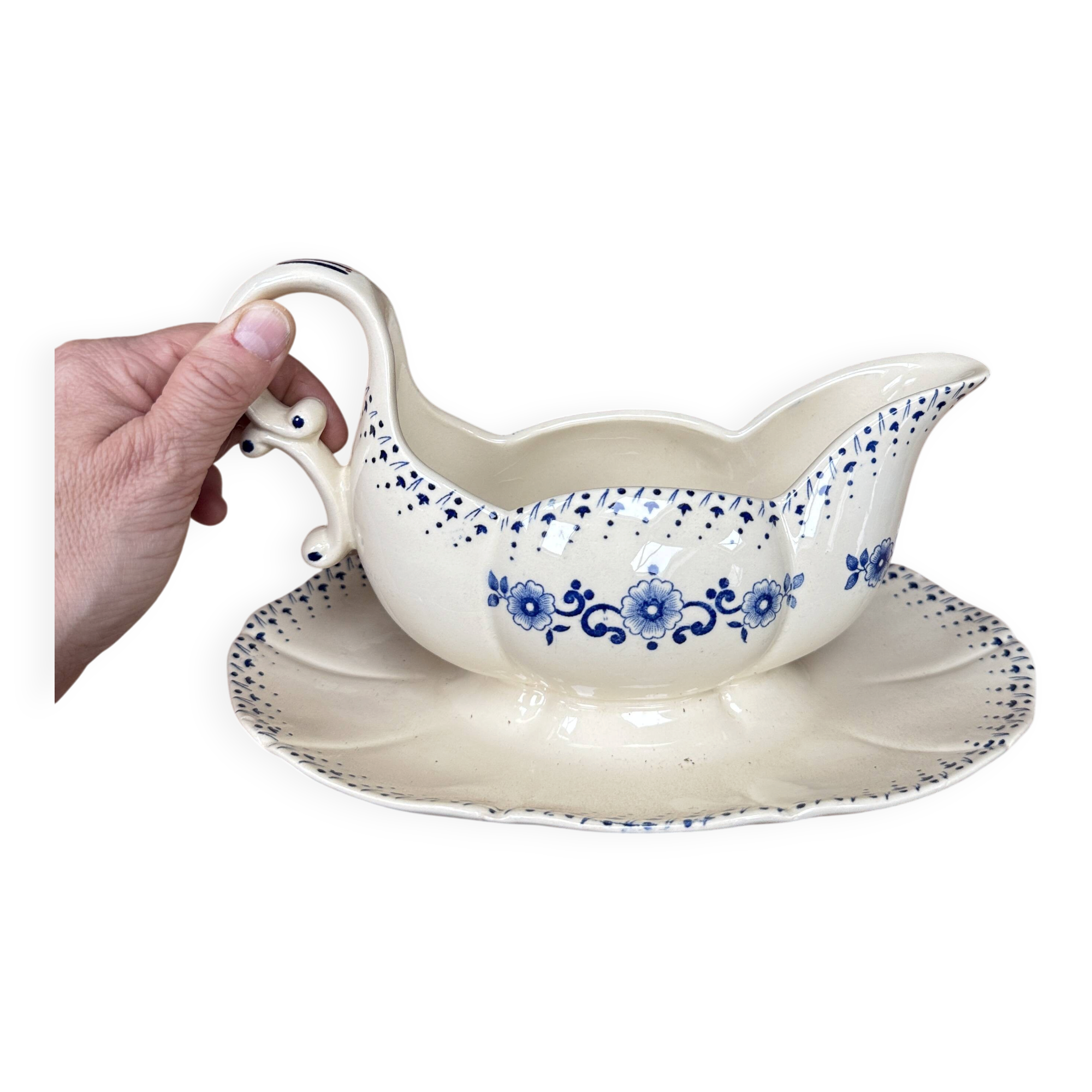 Sauceboat ironstone Boch Frères
