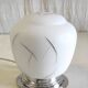 Ceiling light, globe wall lamp in opaline and chrome mount - mid 20th century.