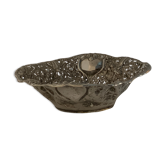 Empty open silver metal pocket