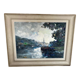 Paysage signé Andre Jourcin de 1963