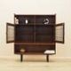 Danish oak display cabinet with lighting and adjustable shelves, 1960s