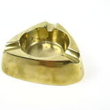 Triangular brass ashtray