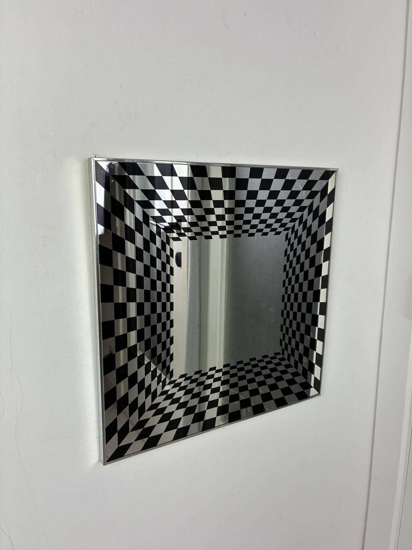Vintage Op Art mirror by Deknudt