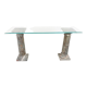 Vintage marble column console table Italy, 1960s