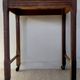 Vintage wooden wheeled side table/console.