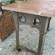 Industrial console table in cast iron and marble