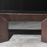 Console en bronze patiné par Belgochrom, Belgique, années 1970