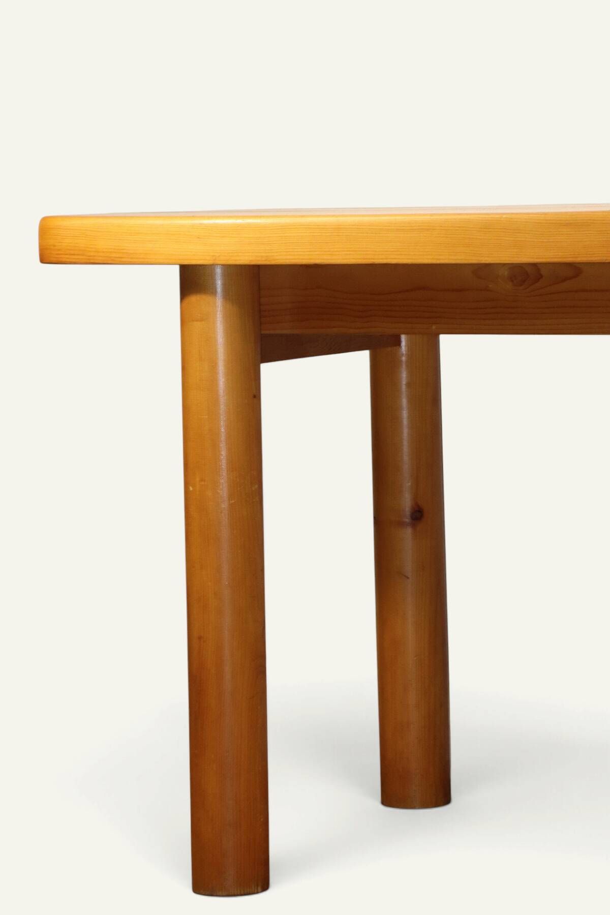 Table René Martin en pin massif moderniste, 1960