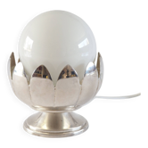 Silver metal lotus ball lamp