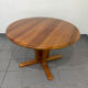 Dyrlund extendable round table in teak – Danish design – 4 to 6