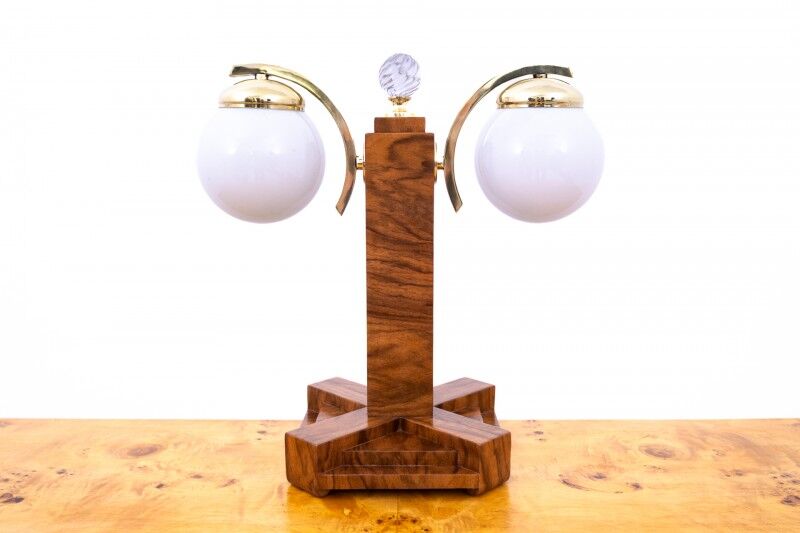 Pair of Art Deco table lamps, Poland, 1950s.