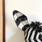 Trophy - wall lamp zebra head in beads