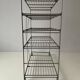 Free-standing industrial shelf with a metal structure, 4 shelves, 1960s, Germany.
