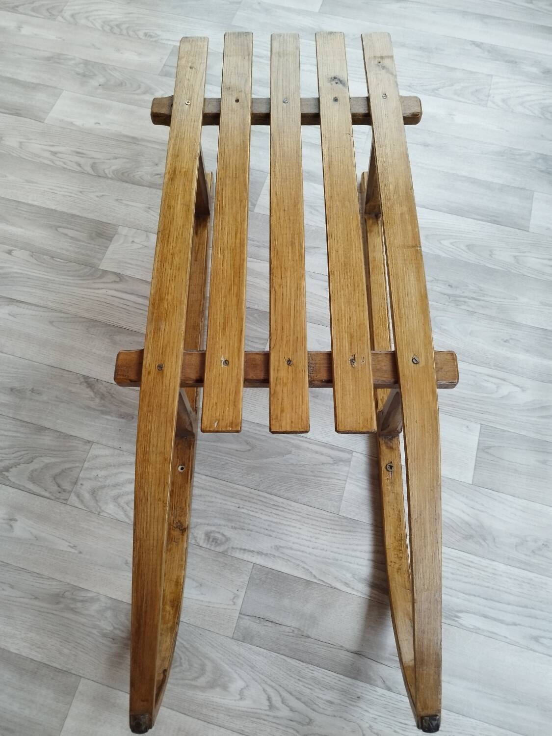 wooden sled
