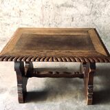 Brutalist oak coffee table 1940-50