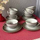 Tasses Salins France émaillé imitant le grès