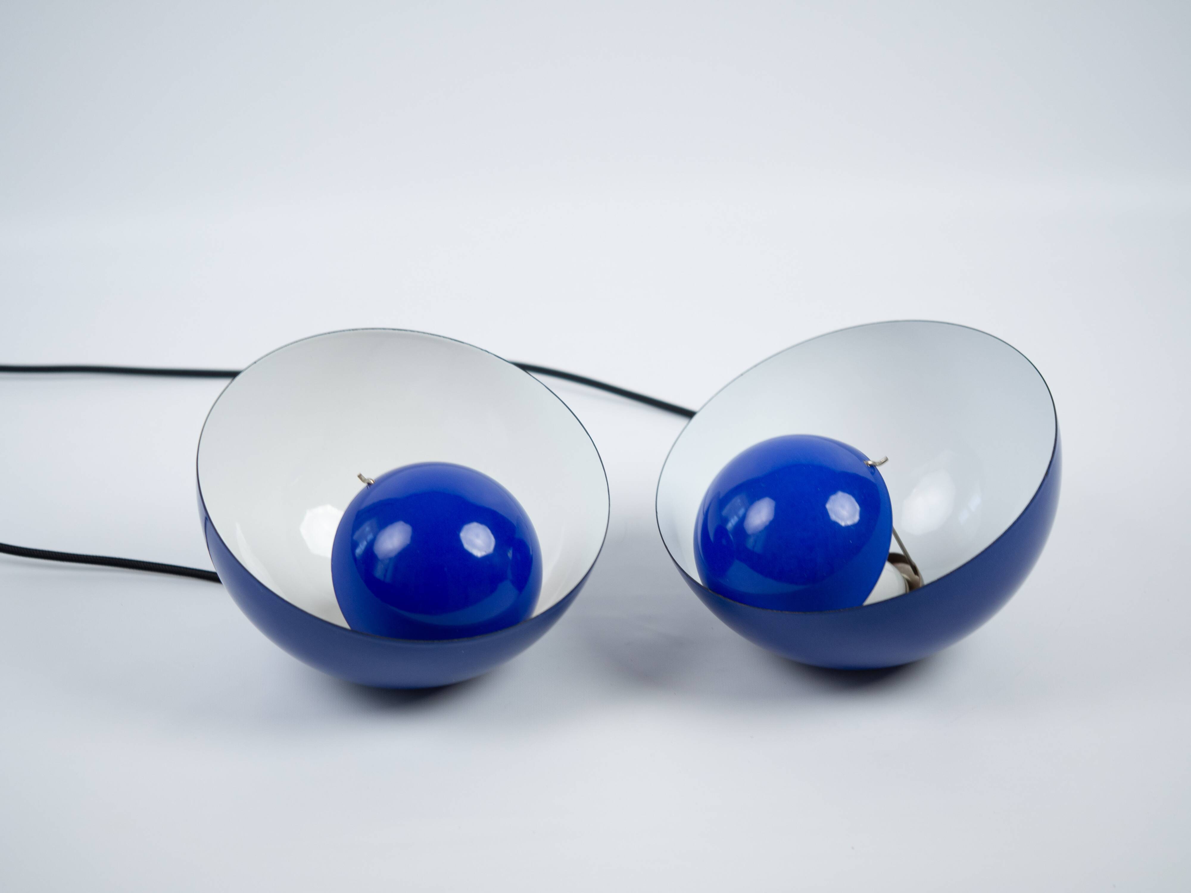 Pair of 2 vintage Danish Flowerpot lamps by Verner Panton, 1968