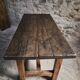 Dining table / antique work table in oak from France, 1750–1850