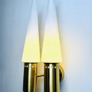 Brass Coloured Double Wall Lamp By Hans-Agne Jakobsson For Markaryd, Sweden, 1960'S