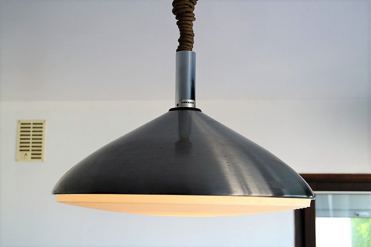 Vintage aluminum  hanging brushed ERCO - Germany s 1970