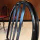 4 leather and steel chairs, designed by Robert Mallet-Stevens