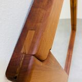 Brutalist elm mirror 70s, solid wood