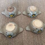 4 glazed terracotta bowls