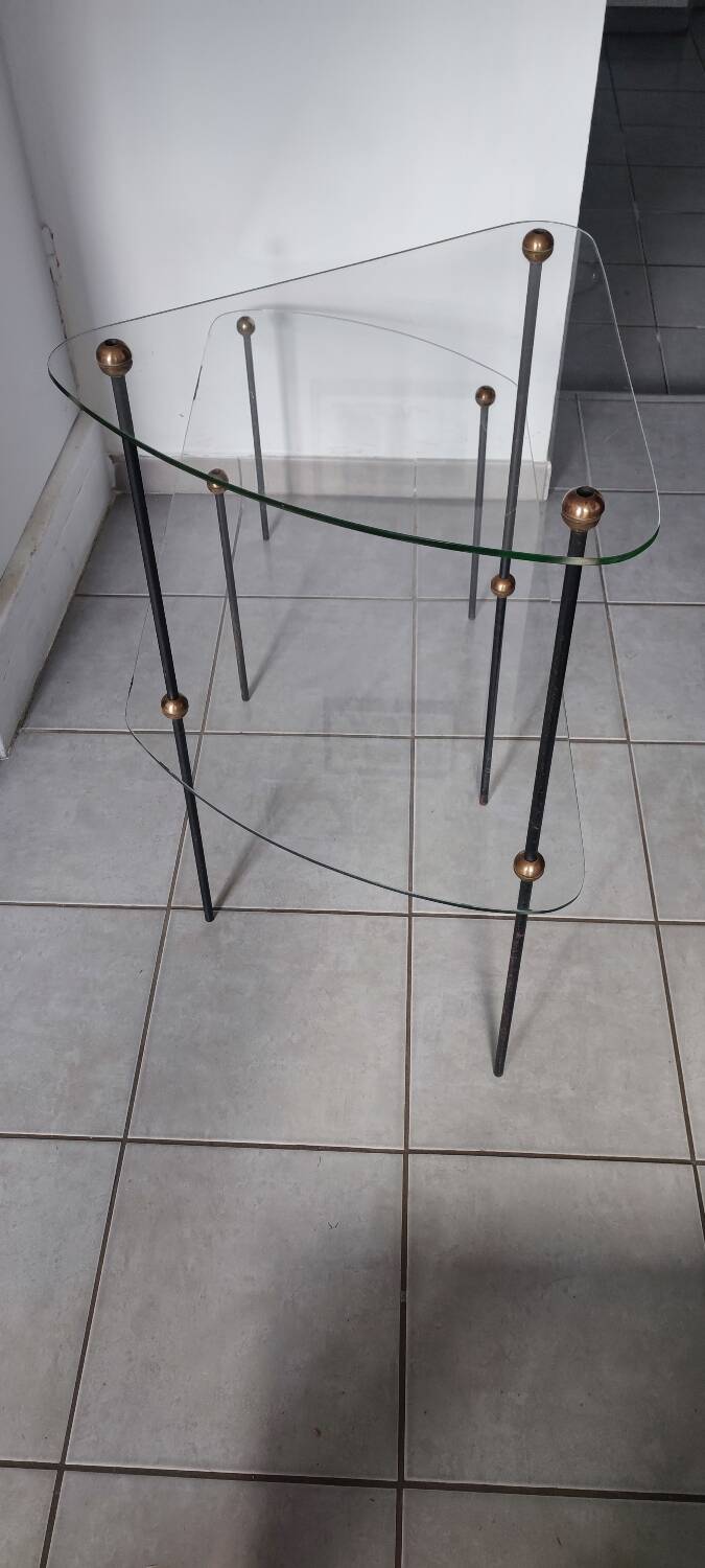 1950s glass display shelves