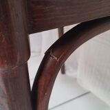 Curved wood bistro table
