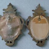 Set of 2 old frames in gilded and carved wood